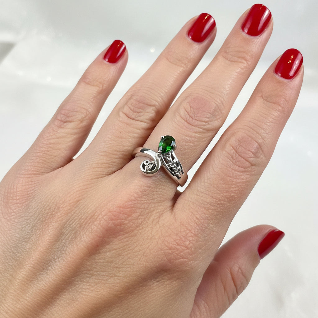 Emerald Dream Trinity Knot Ring
