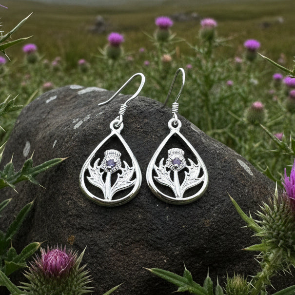 Realistic Thistle Earrings