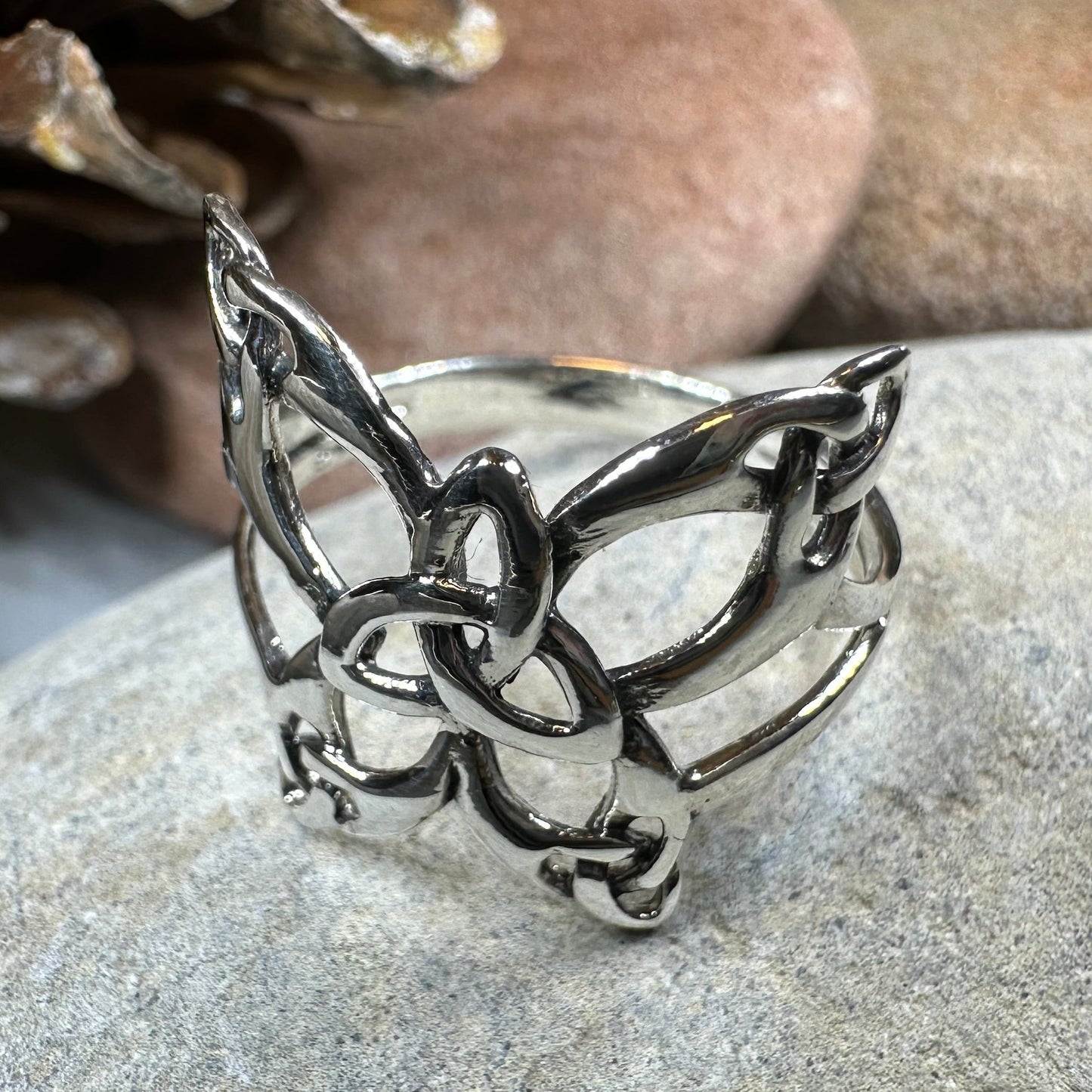 Trinity Knot Butterfly Ring