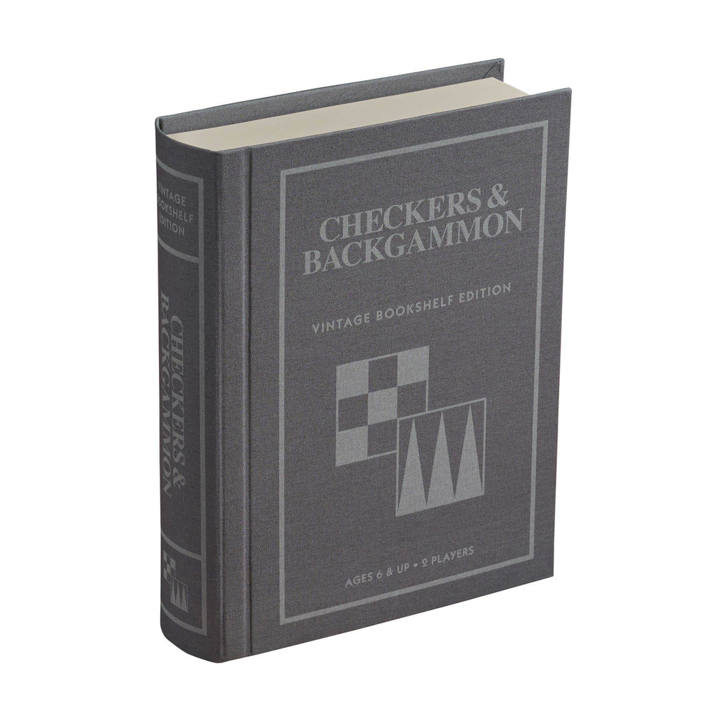 Checkers & Backgammon - Vintage Bookshelf Edition - 