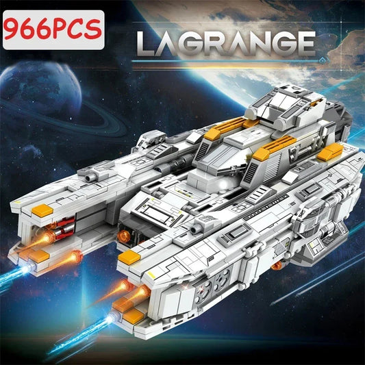 966PCS Space Fighter Building Block Star Battleship Artillery Ship MOC Model Bricks Educational DIY Toys For Kids Holiday Gifts