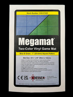 [Preorder] Megamat® 1" Reversible Blue-Green/Black-Grey Squares/Hexes (34½" x 48" Playing Surface) [Multiple Options]