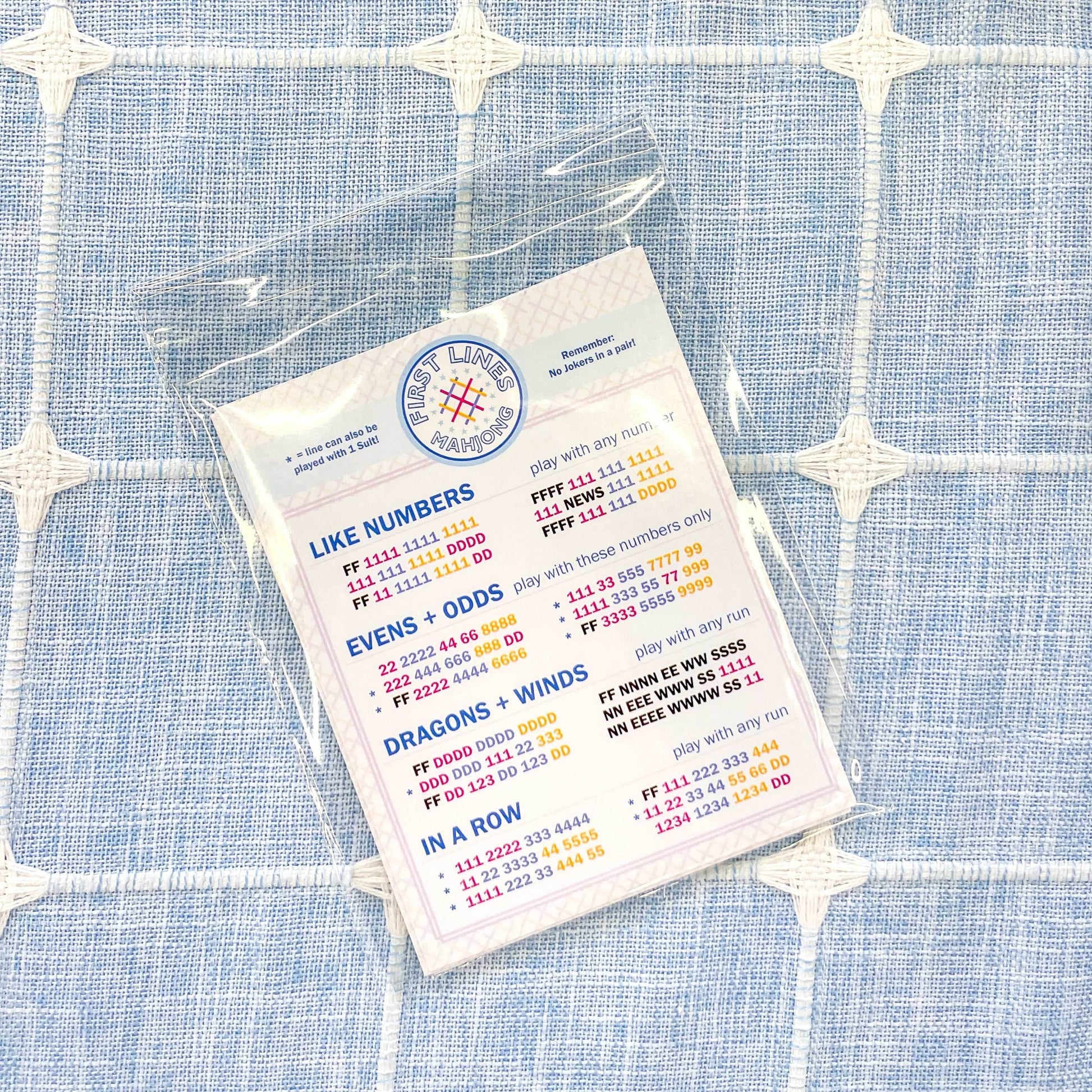 First Lines Mahjong Line Cards - 