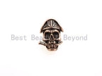 Antique Pirate Skull Paracord Beads, Paracord Survival Bracelet Beads, KeyChain Lanyard Making Findings, DIY Jewelry 15x21x11mm, sku#Y102
