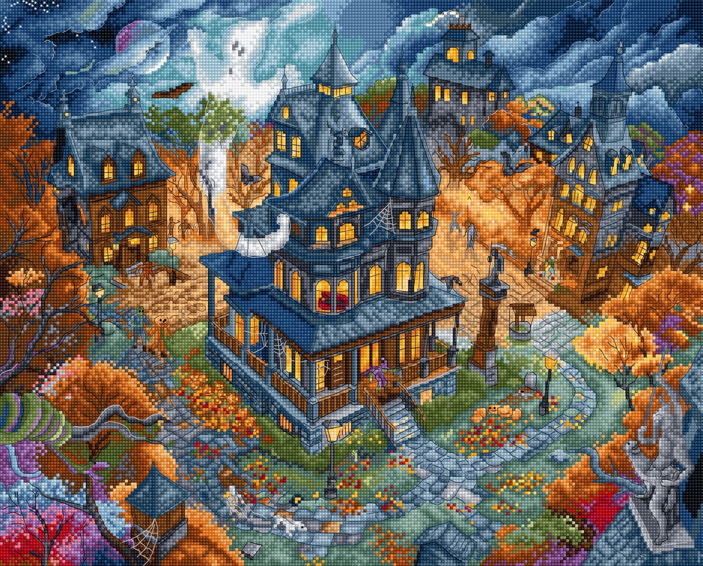 Haunted Happenings Counted Cross Stitch Kit by Letistitch L9967