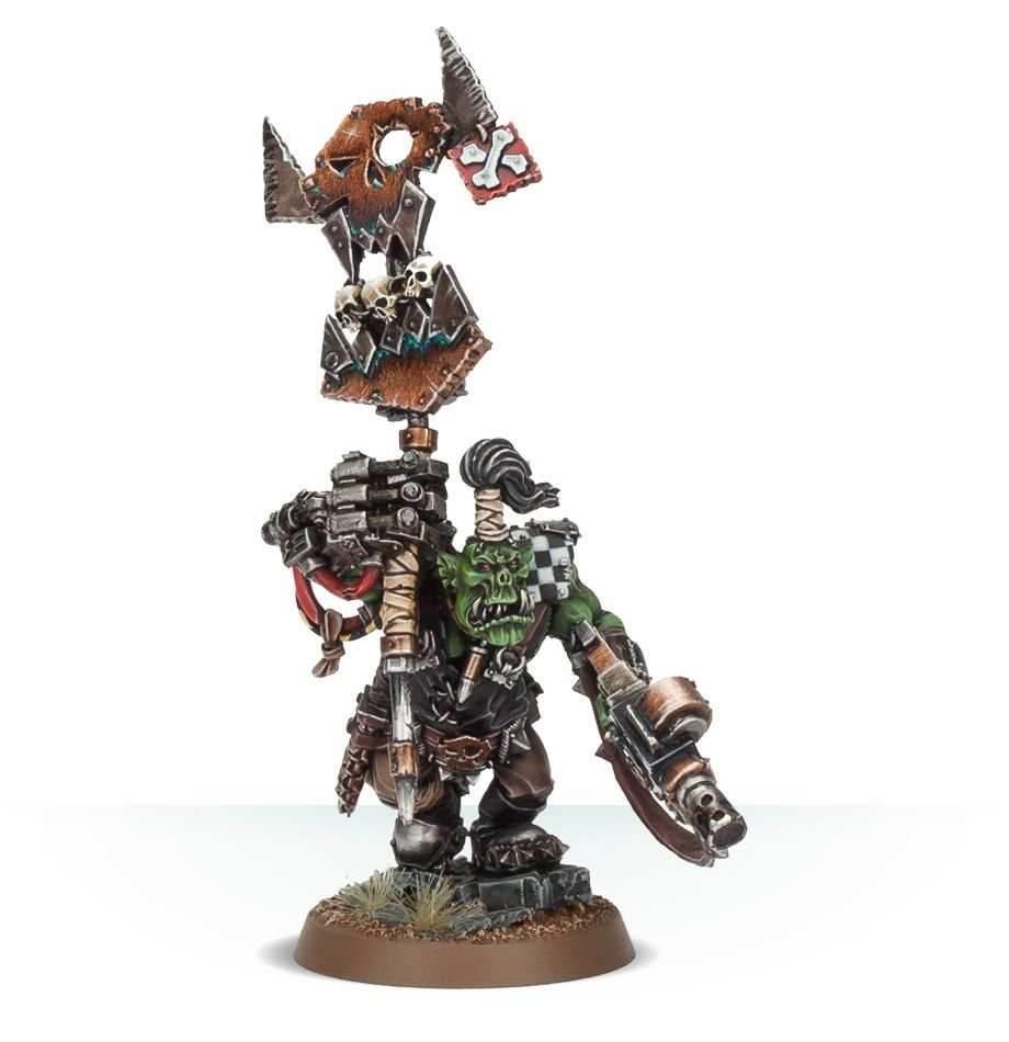 Warhammer 40K: Orks - Nob With Waaagh! Banner - 