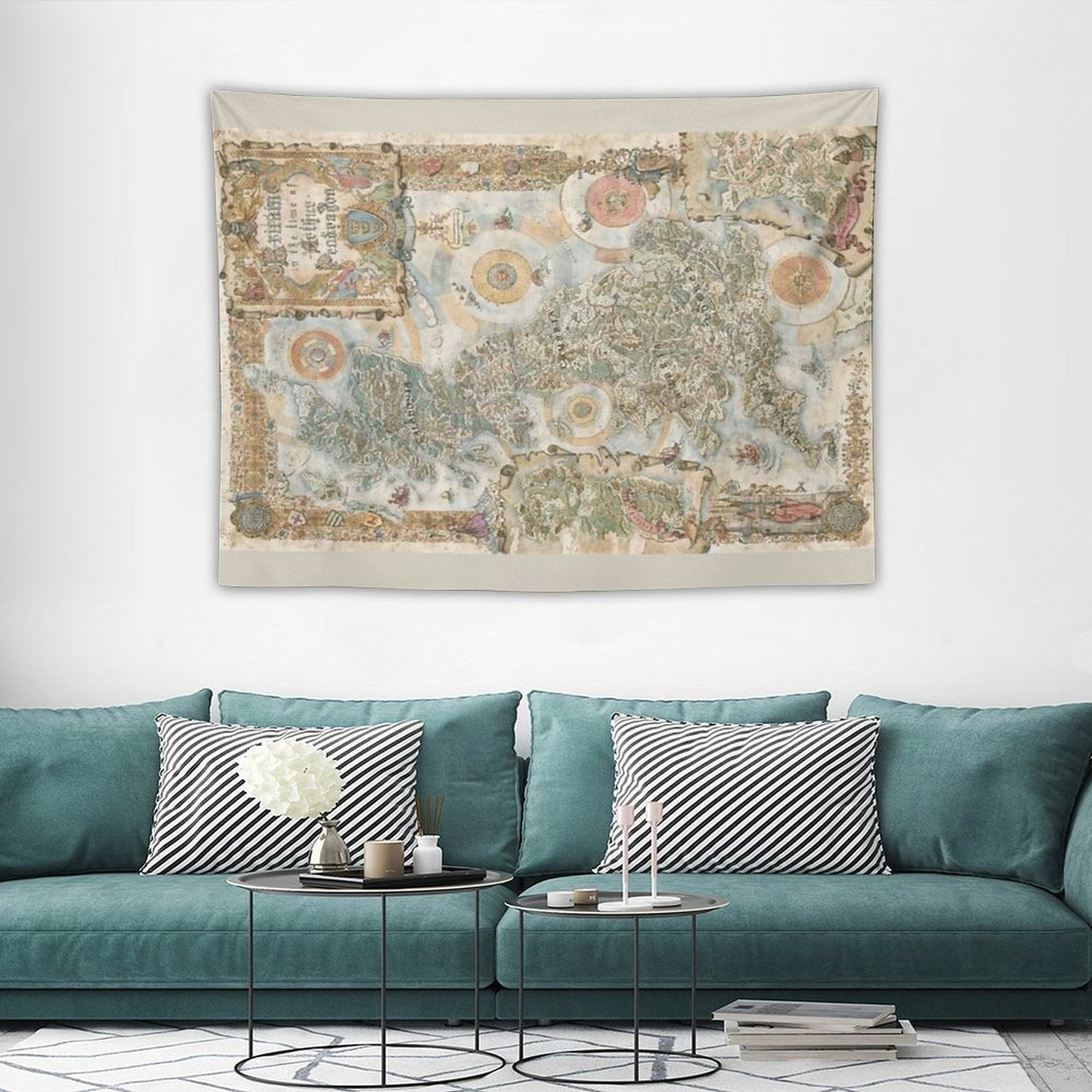 Pendragon 6th Edition Map by Francesca Baerald Tapestry