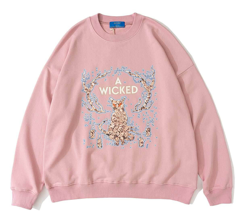 A Wicked Cat Crew - Black / S