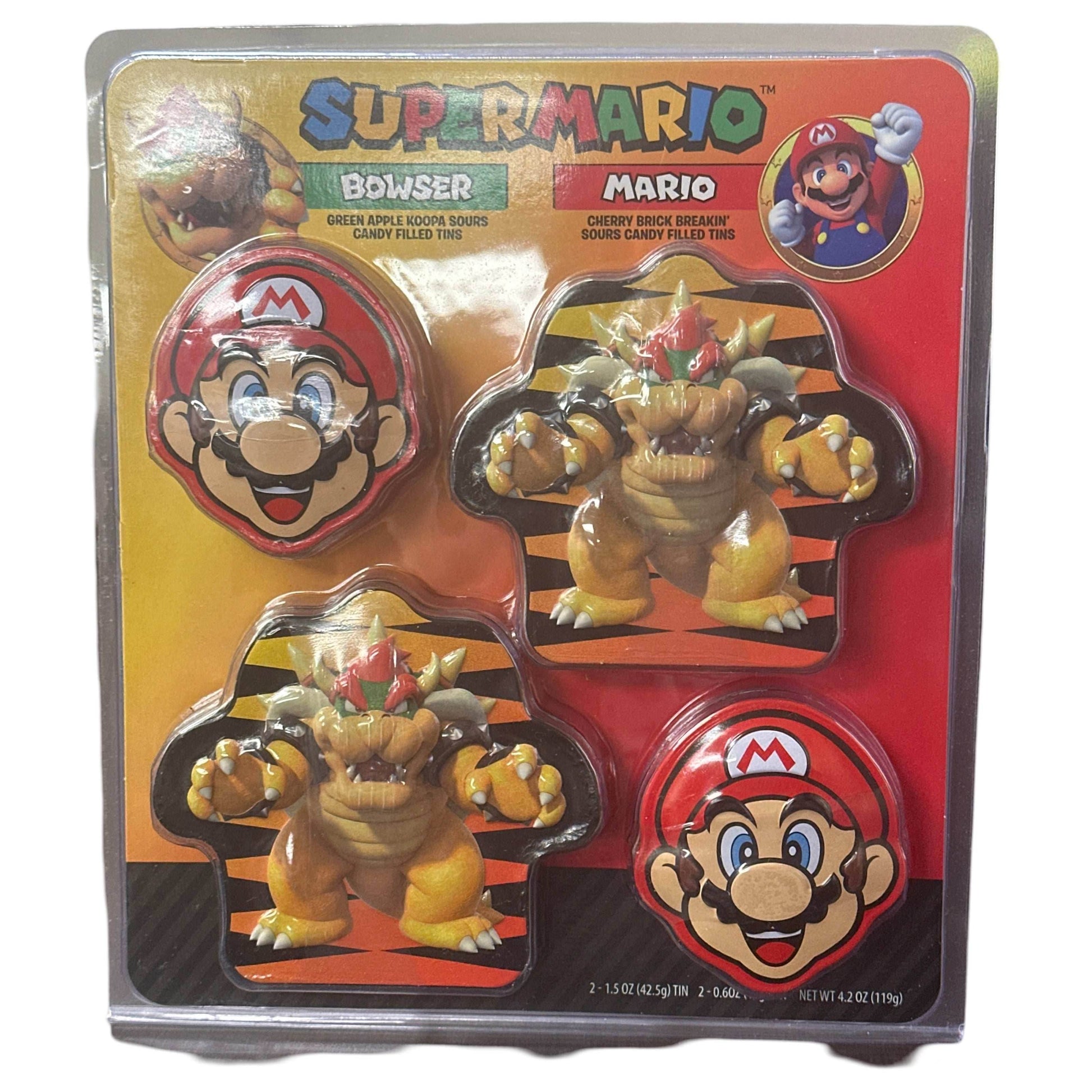 Super Mario and Bowser Candy Tin Collection - 