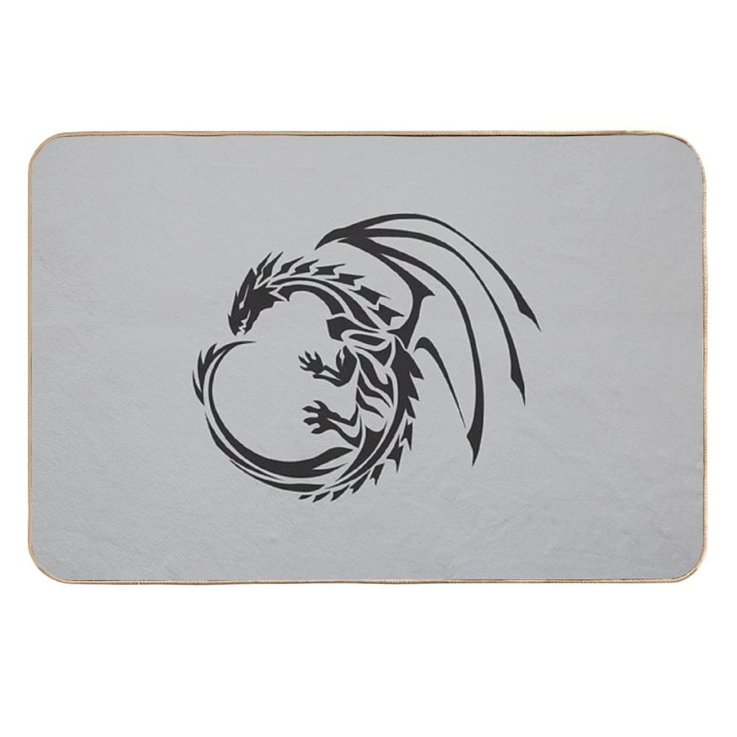 Color Art Black Dragon  Easy Maintenance Bath Mat