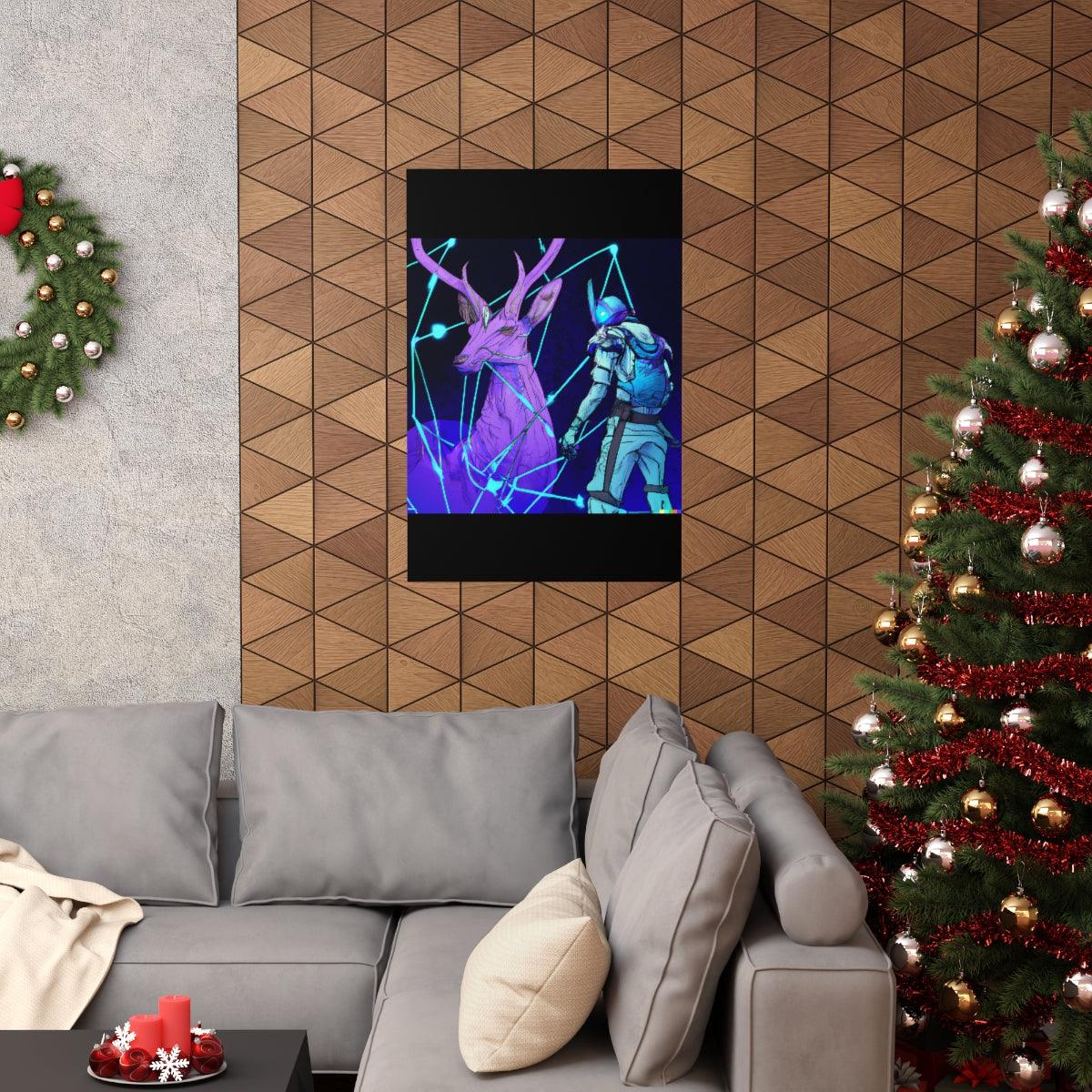 Cyberpunk deer hunting Posters
