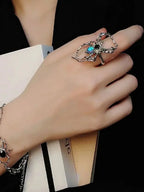 'Lunar eclipse' Alt Spider Moonstone Rings