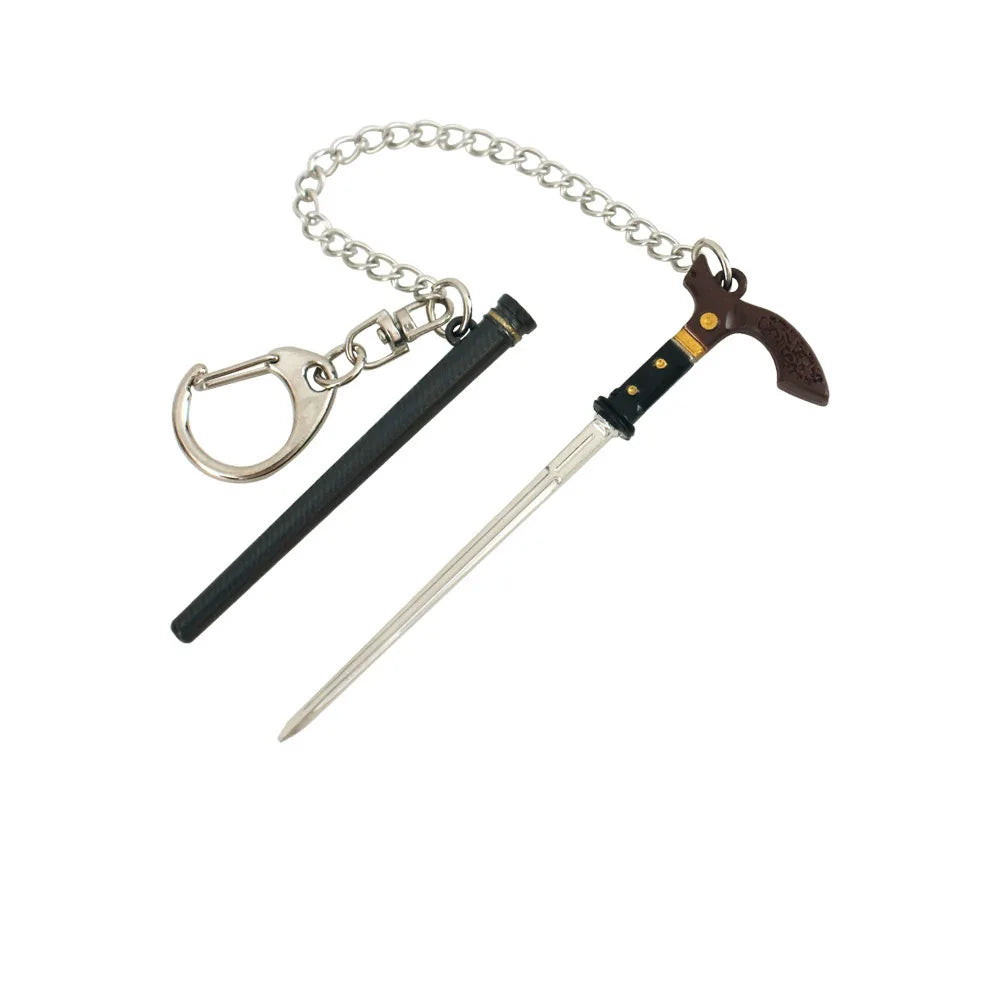 9cm Arena Breakout Ruling Hand Sword Model Pendant Keychain for Men Boy Dos Mini Model Metal Key Ring Fans Collectible Jewelry