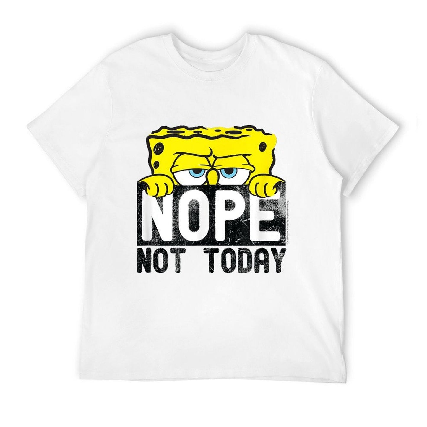 SpongeBob SquarePants - Nope Not Today  Fade-proof Color T-Shirt