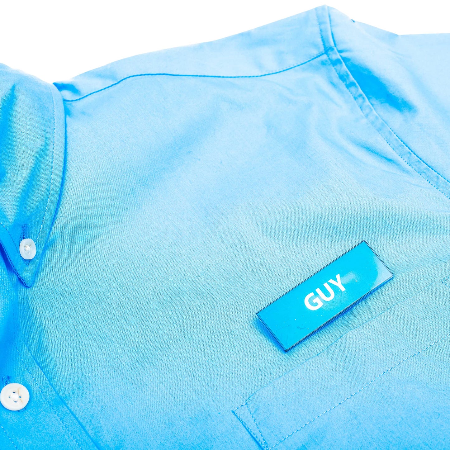 Free Guy Button Up Shirt Tie Name Tag