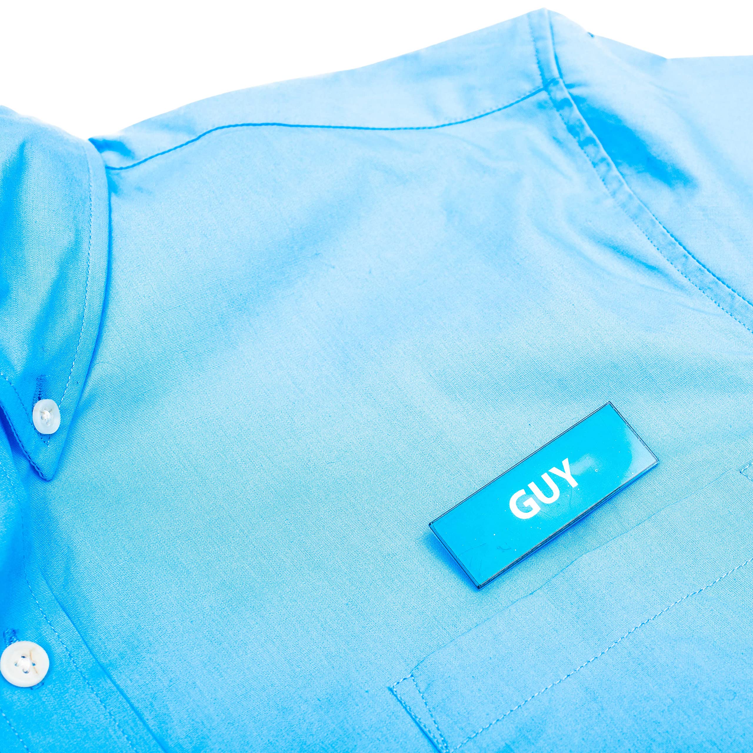 Free Guy Button Up Shirt Tie Name Tag