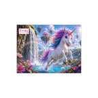 Personalized Pink White Unicorn Wooden Puzzle | 60 Pieces | 15x20cm