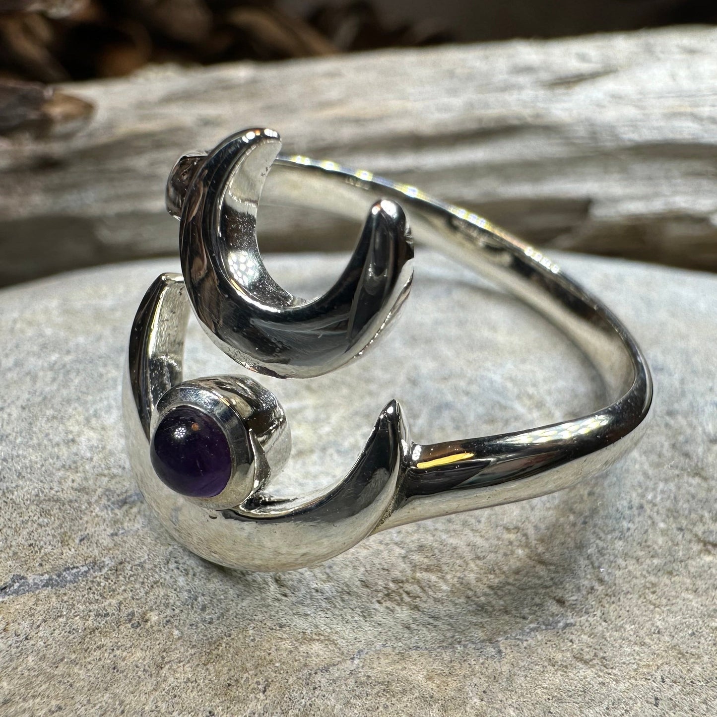 Double Crescent Moon Ring