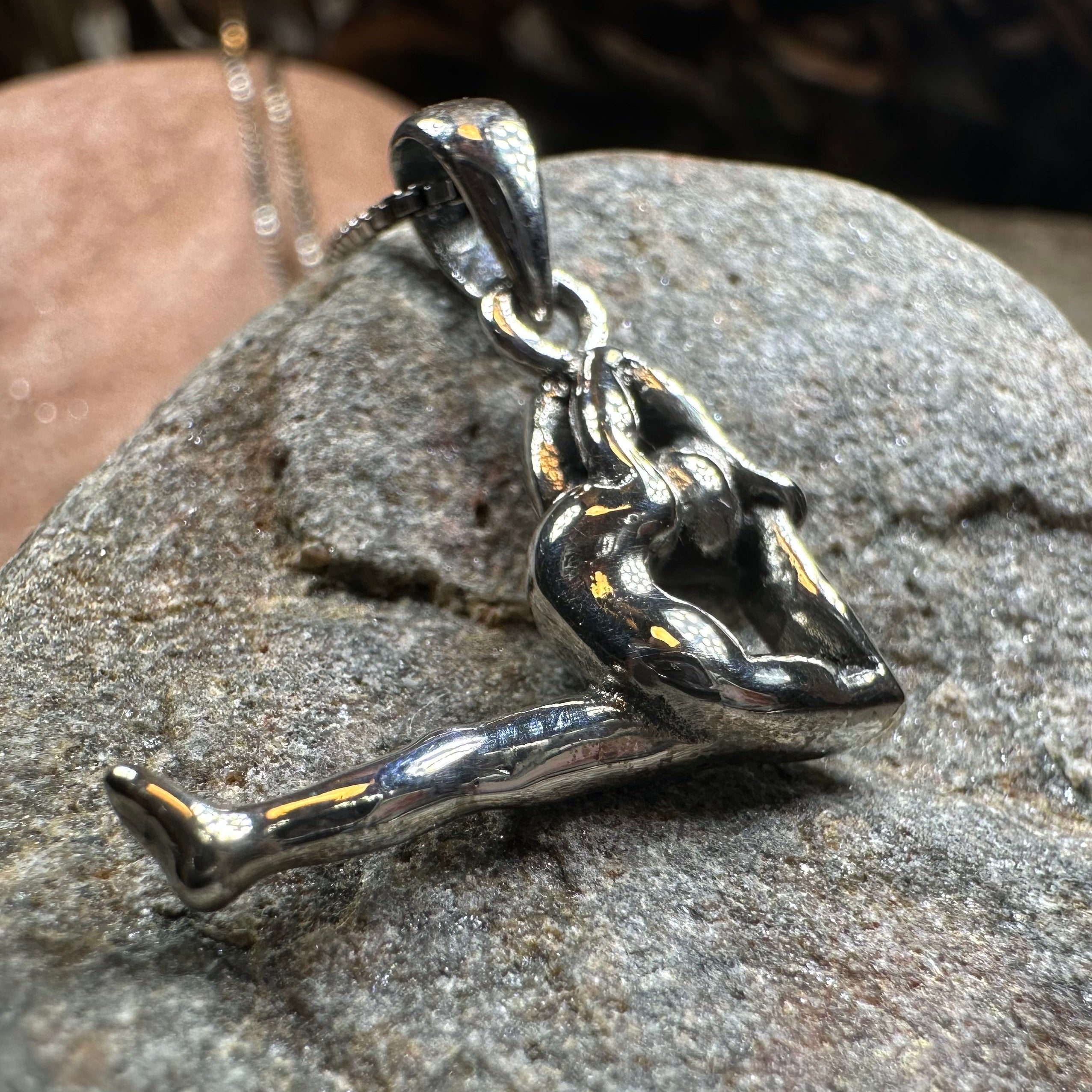 Yoga Pose Silver Necklace