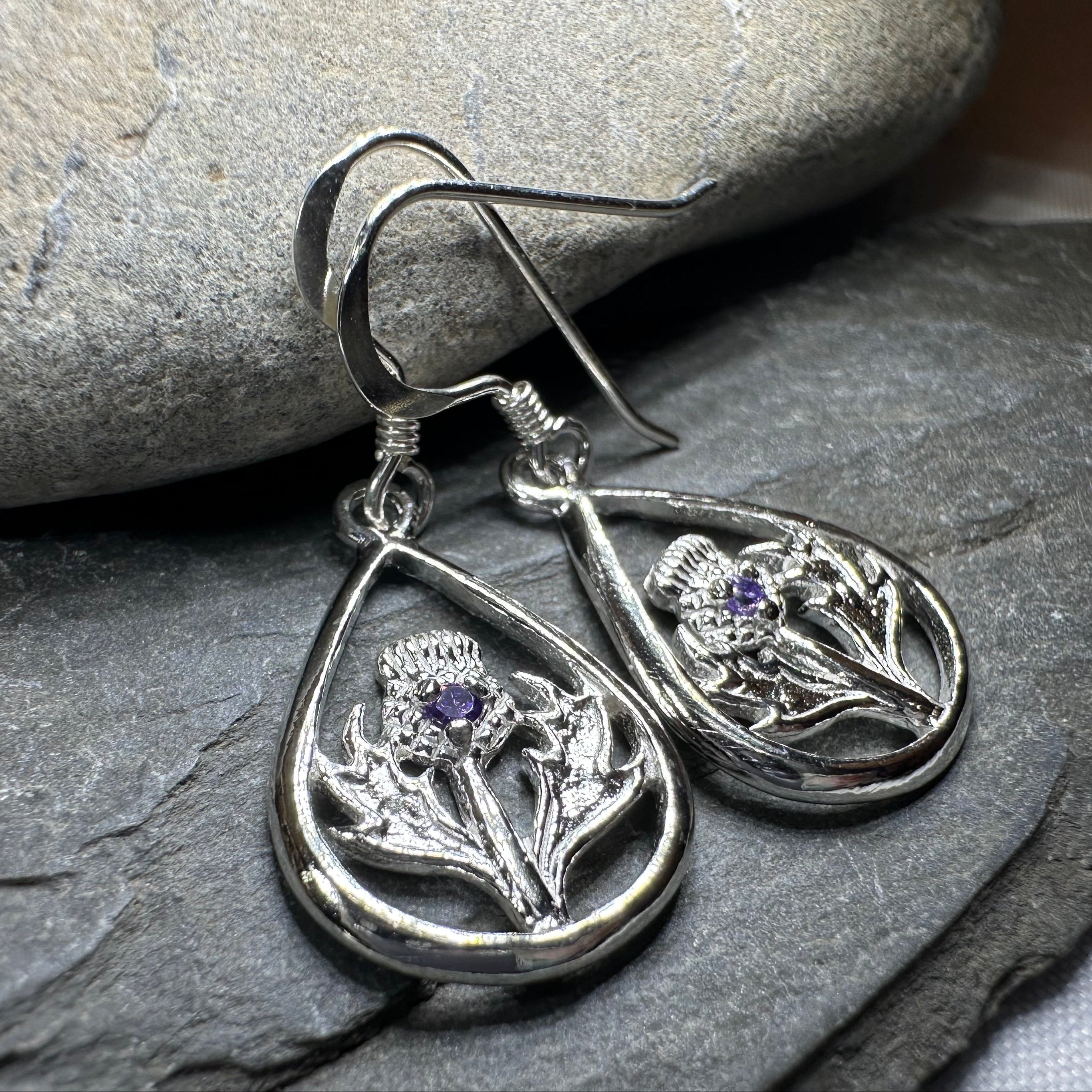 Realistic Thistle Earrings