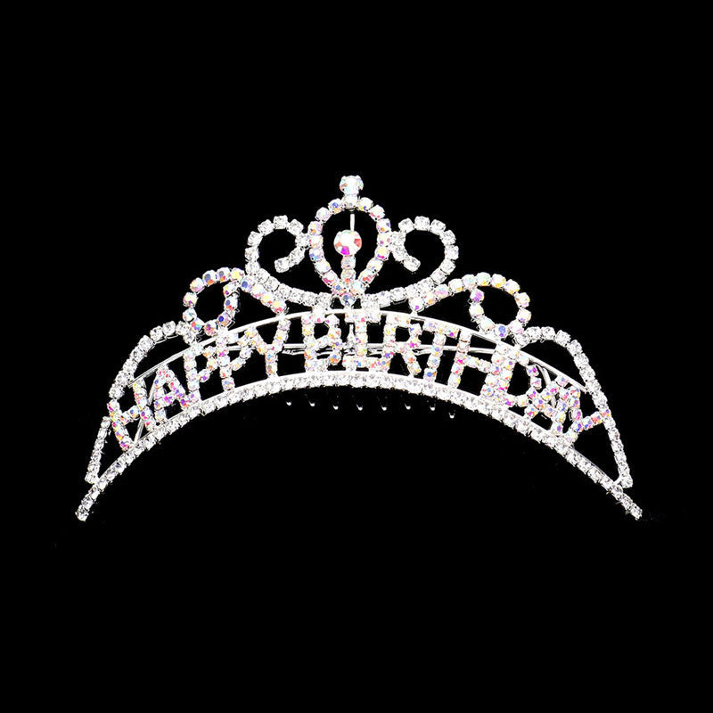 Happy Birthday Rhinestone Party Tiara