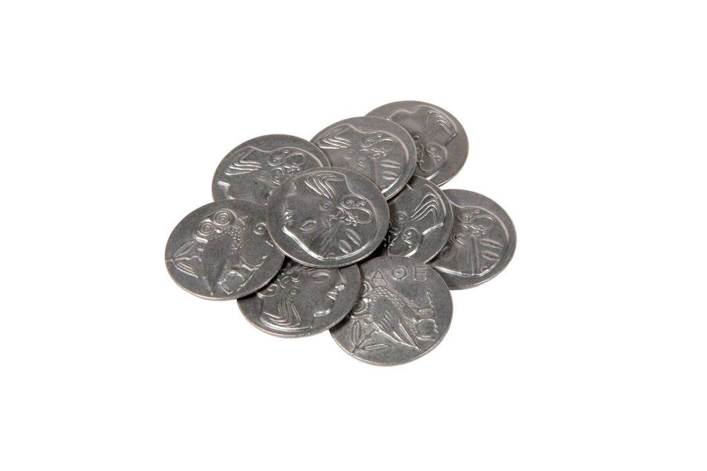 Ancient Greek Themed Gaming Coins - Large 30mm (9-Pack) - 