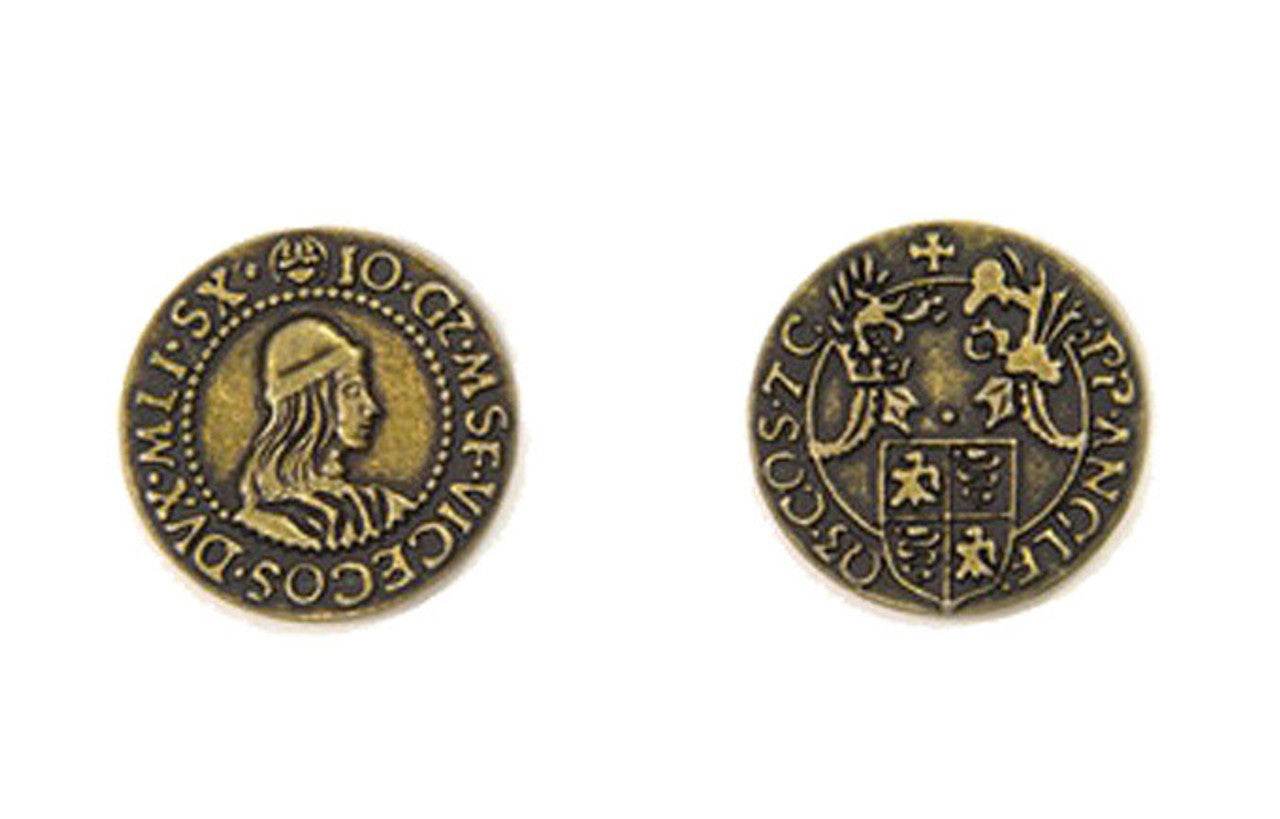 Renaissance Themed Gaming Coins - Medium 25mm (12-Pack) - 