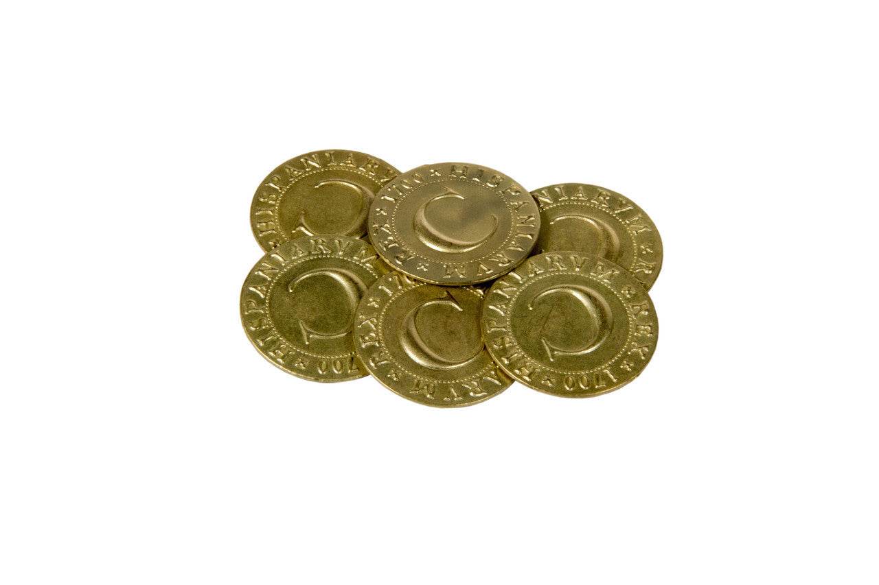 Pirate Doubloons Themed Gaming Coins - Jumbo 35mm (6-Pack) - 