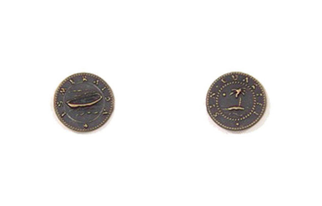 Pirate Ships Themed Gaming Coins - Tiny 15mm (18-Pack) - 