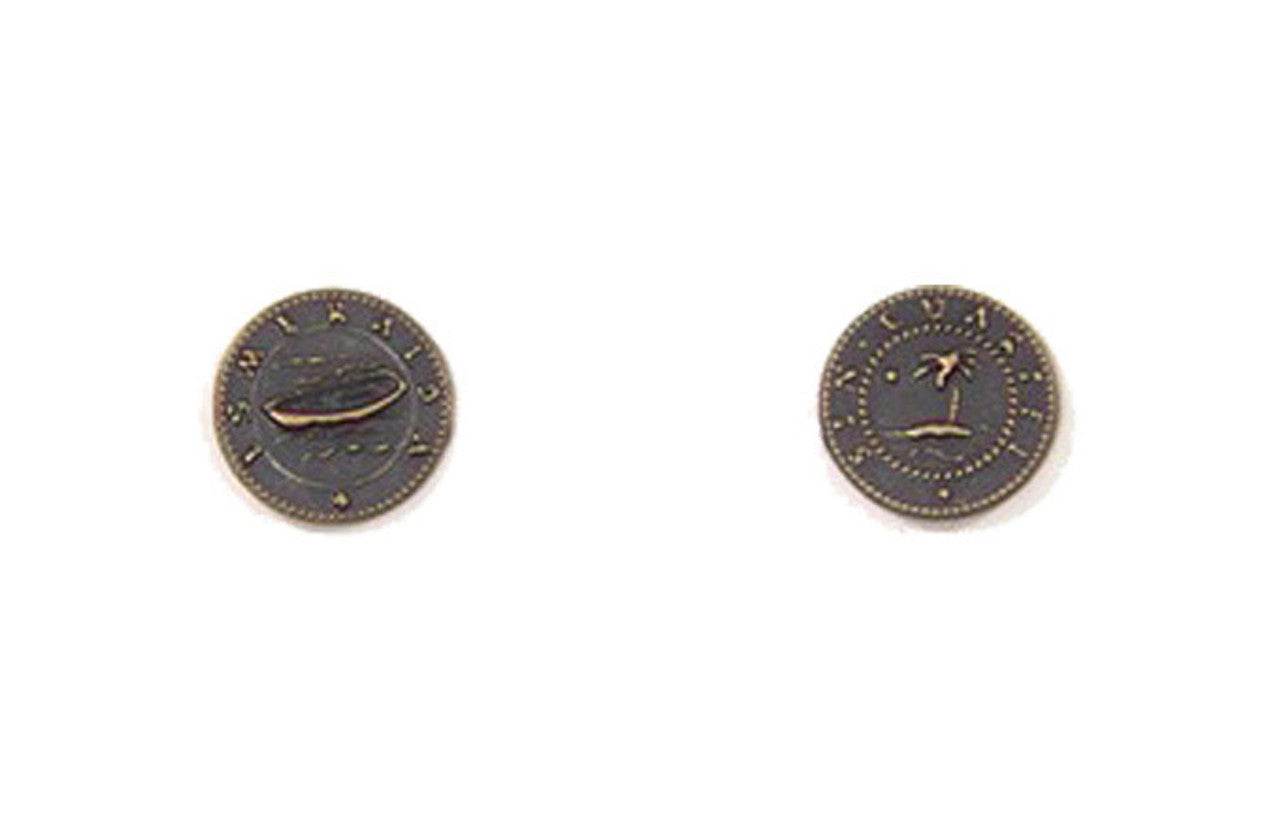 Pirate Ships Themed Gaming Coins - Tiny 15mm (18-Pack) - 