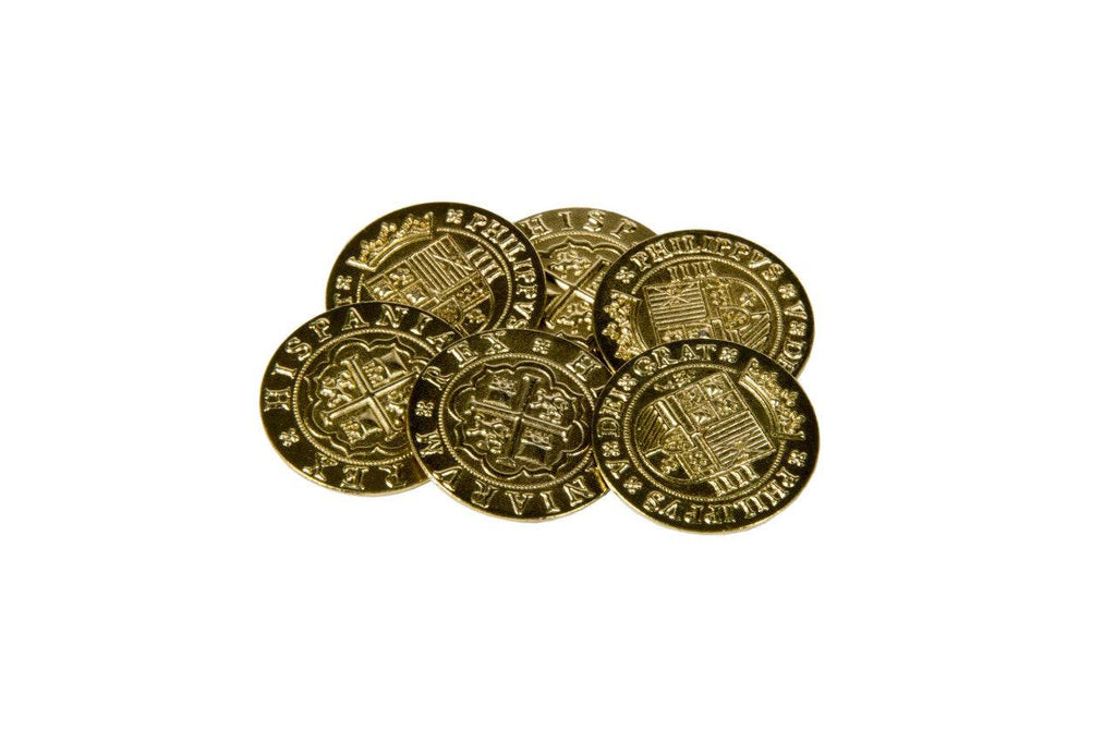 Pieces of Eight Themed Gaming Coins - Jumbo 35mm (6-Pack) - 