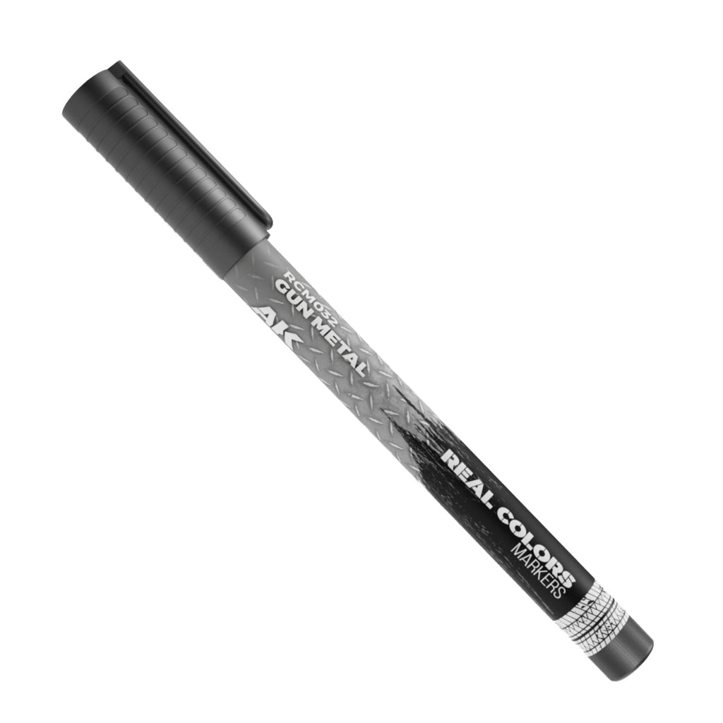 AK Interactive Markers: Real Colors Markers - Gun Metal