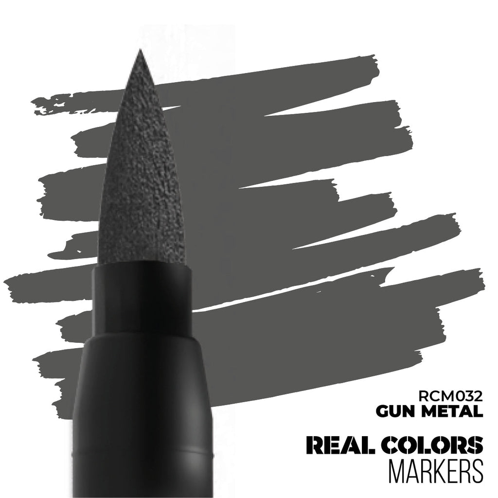 AK Interactive Markers: Real Colors Markers - Gun Metal