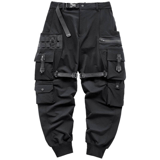APP172 Black Techwear Pants - Black / S