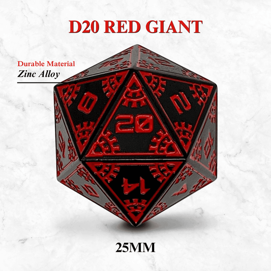 Space Dice Meteor Runestones™ - 25mm D20 - Red Giant - 