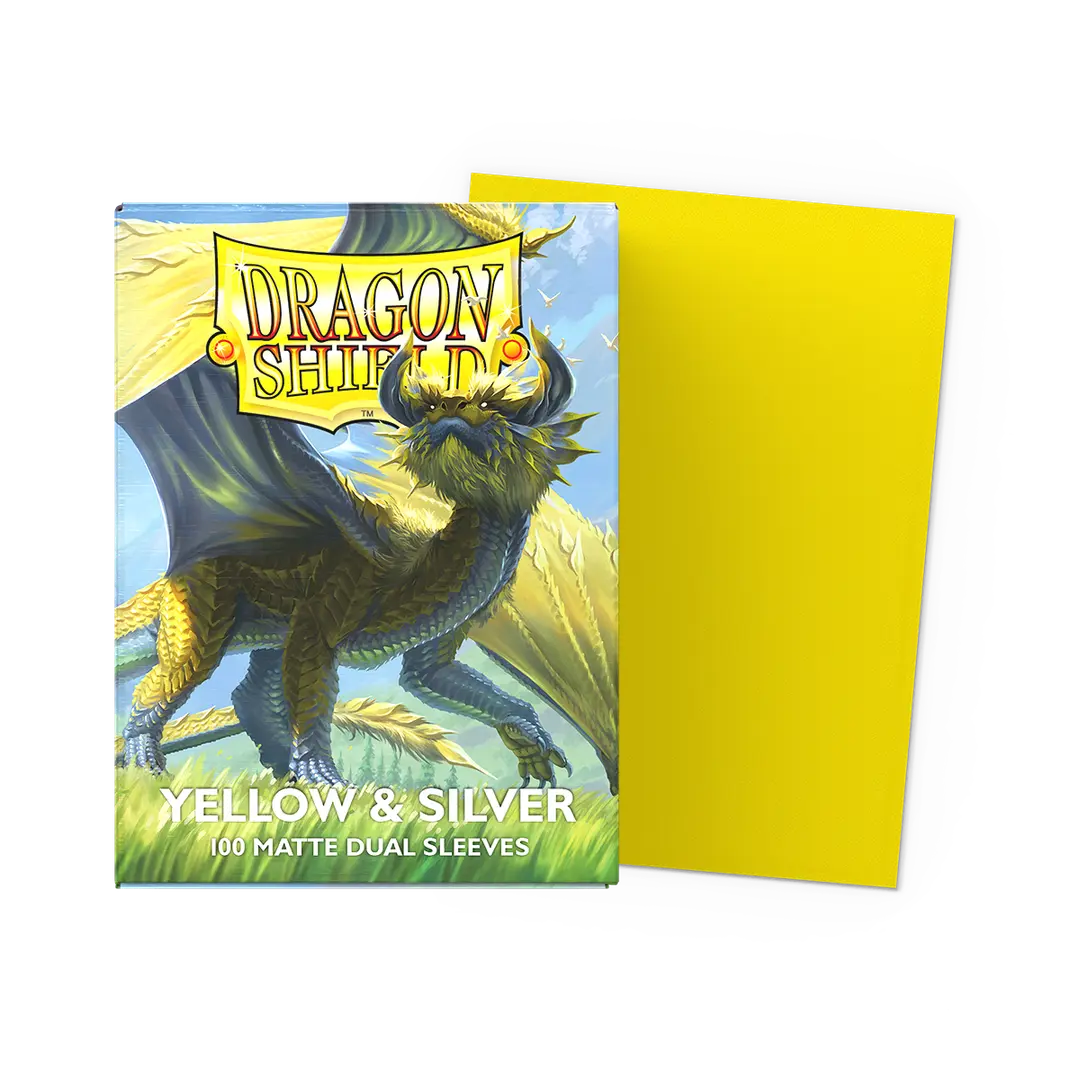 Dragon Shield: Yellow & Silver - Matte Dual Sleeves