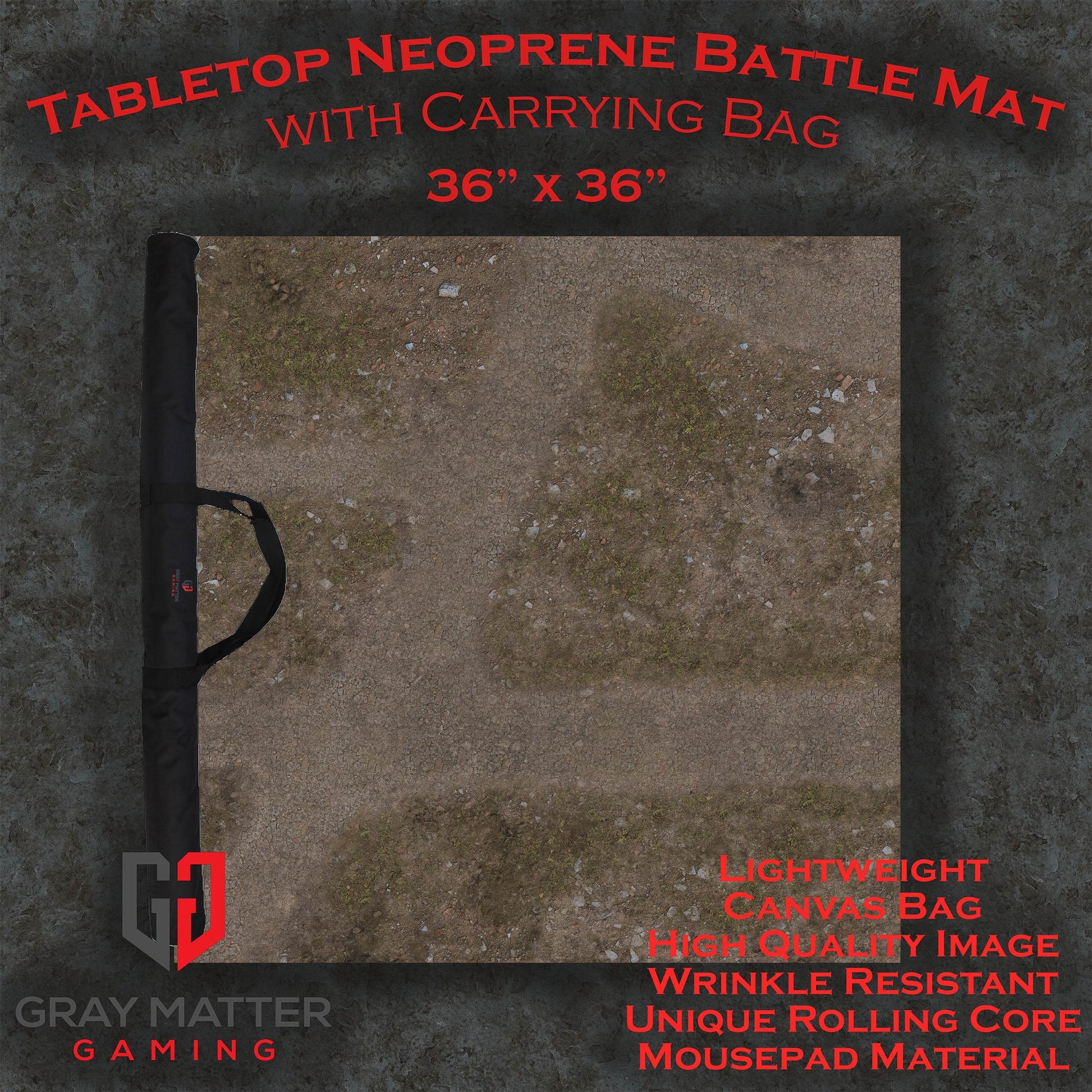 Abandoned Town - Neoprene Battle Mat - Warhammer, AoS, 40K, Kill Team, MCP, Shatterpoint, Legion, More - 36x36