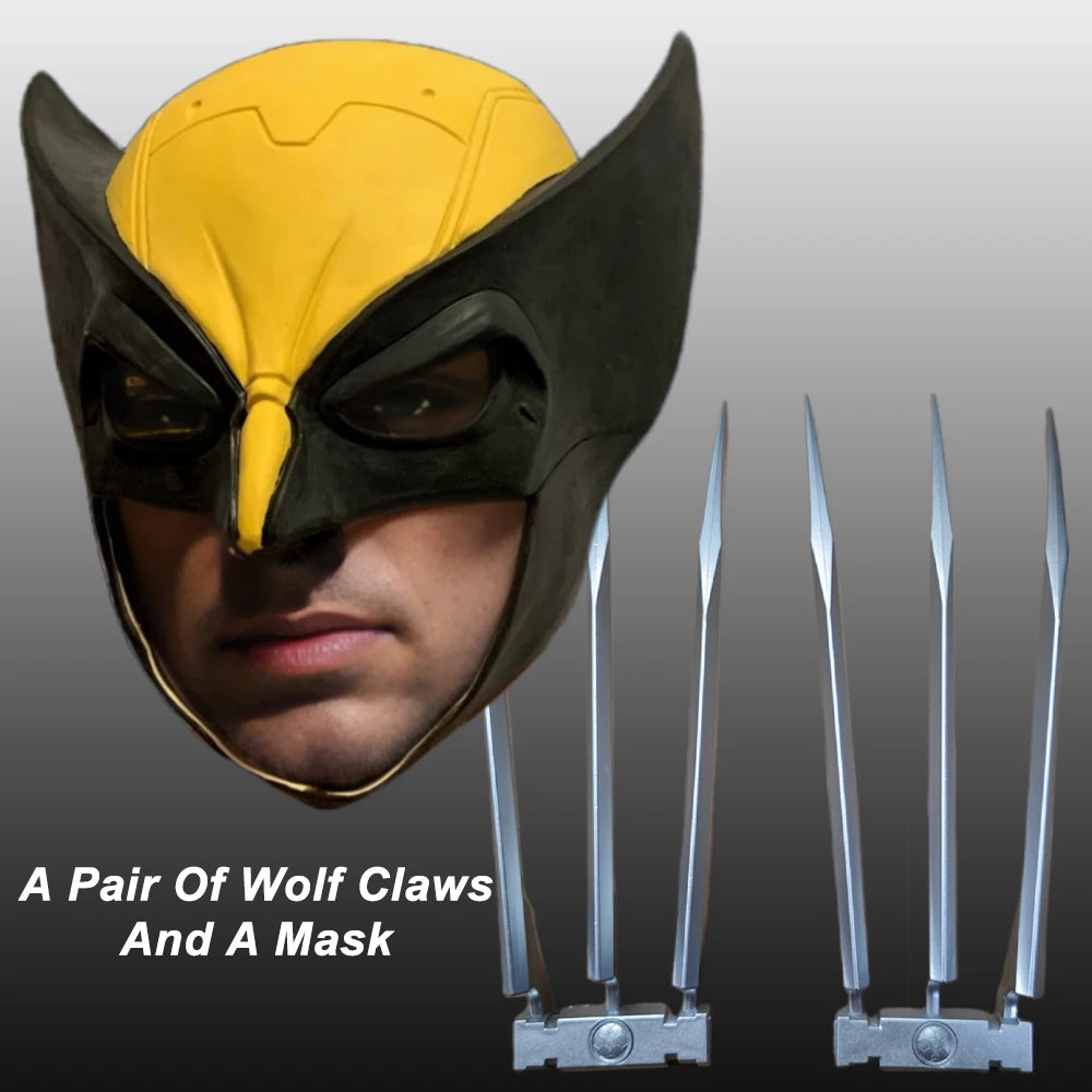 25cm Wolf Claws Cosplay Superhero James Howlett Wolverine Mask Breakproof Realistic Plastic Wolf Claw Halloween Role Play Props