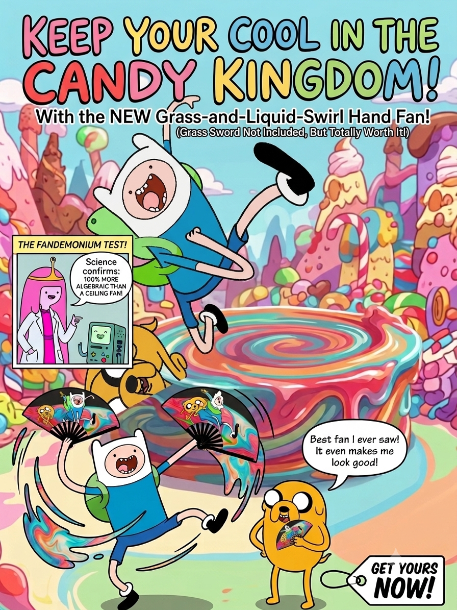 Adventure Times - Hand Fan