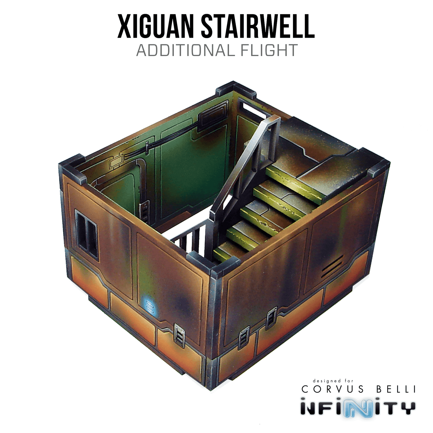 Xiguan Components - Stairwell - Additional Flight / Bare MDF