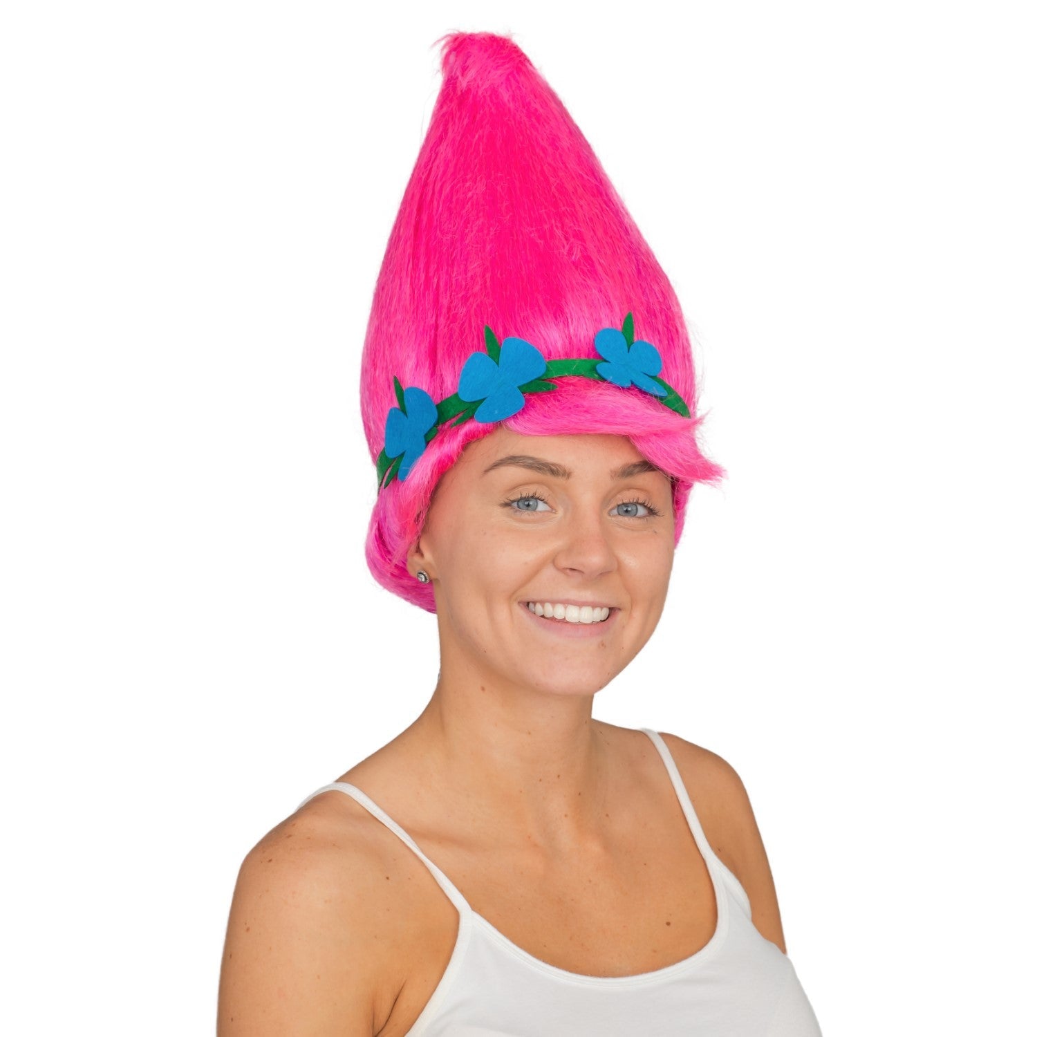 Princess Troll Movie Pink Adult Deluxe Halloween Costume Cosplay Wig
