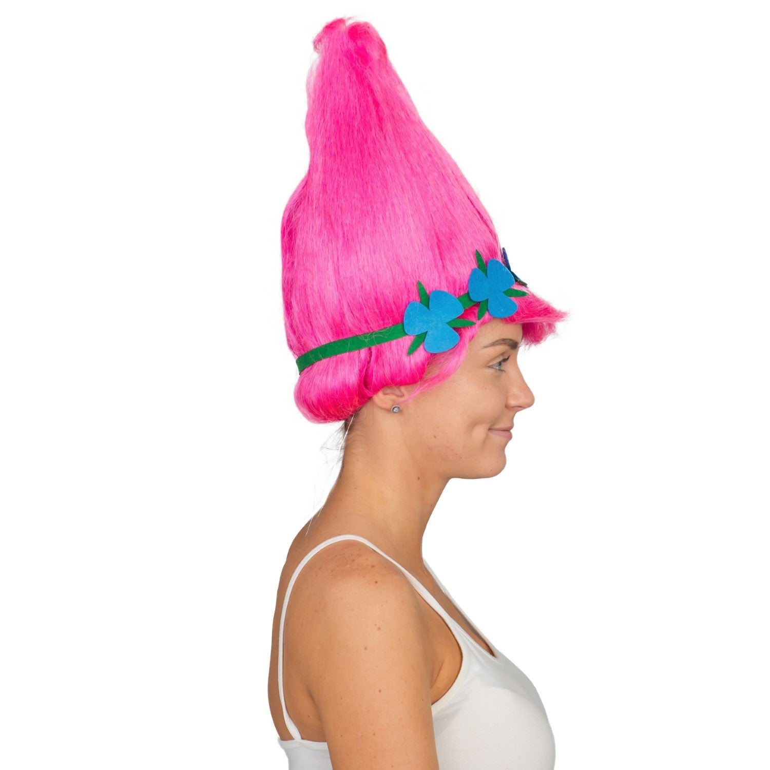 Princess Troll Movie Pink Adult Deluxe Halloween Costume Cosplay Wig