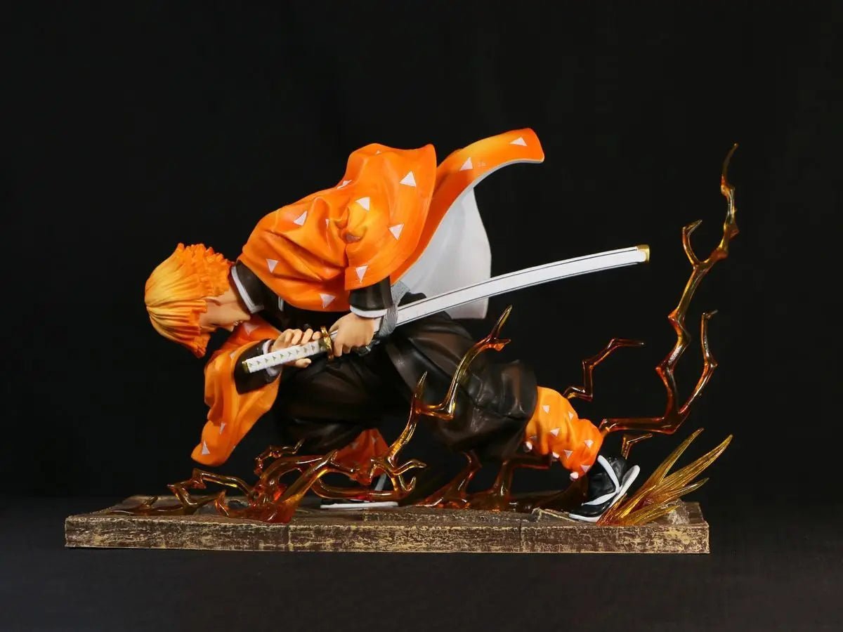 Agatsuma Zenitsu Anime Figurines, Demon Slayer Action Figures PVC Model Collection 24cm