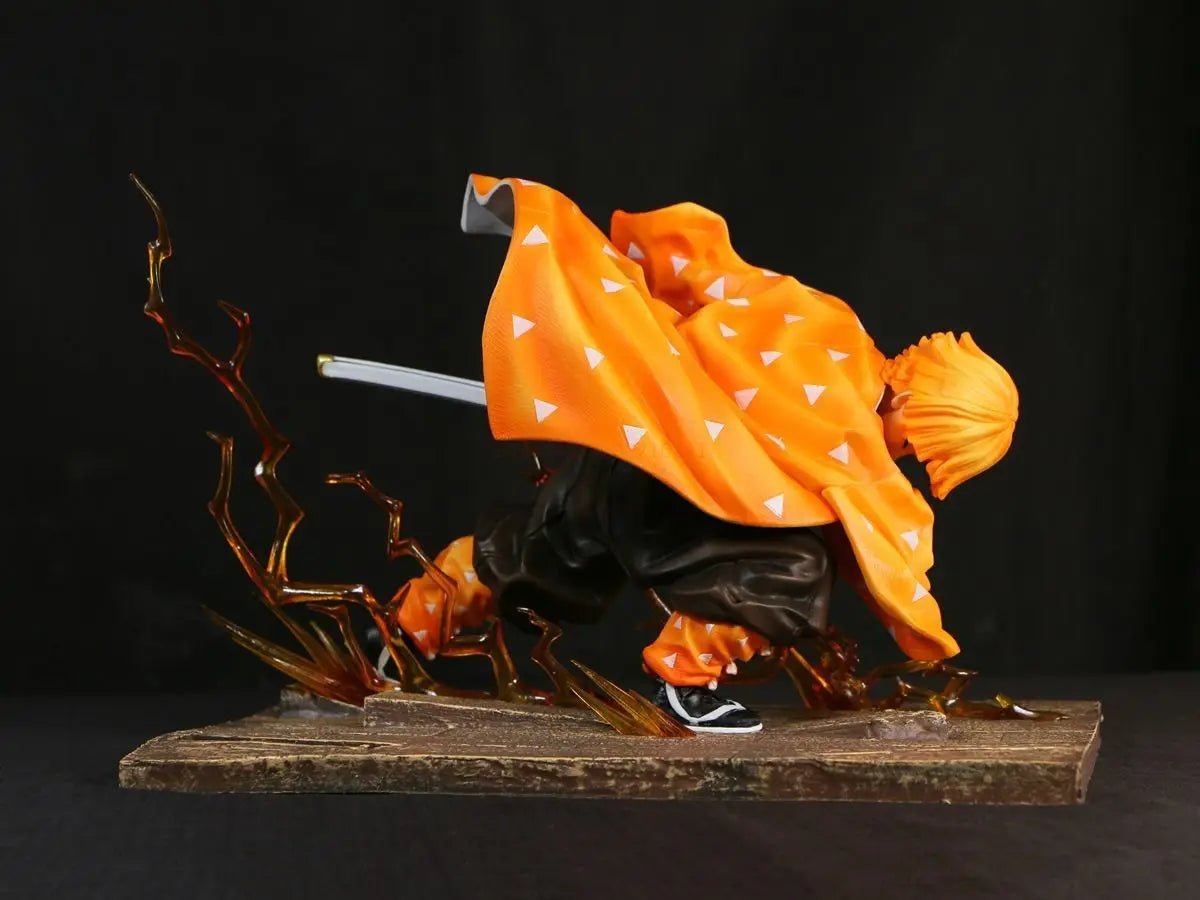 Agatsuma Zenitsu Anime Figurines, Demon Slayer Action Figures PVC Model Collection 24cm