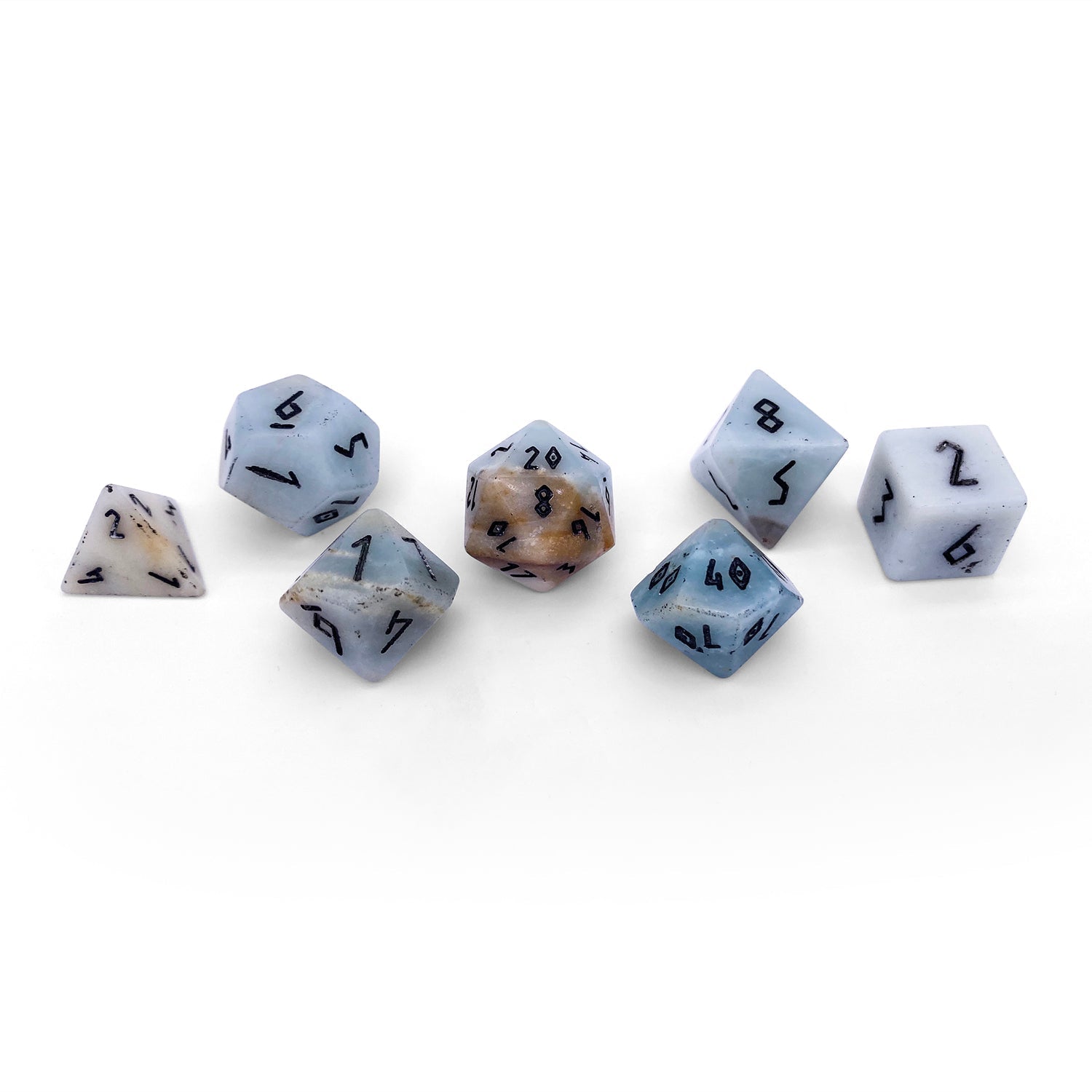 Amazonite - 7 Piece RPG Set Gemstone Dice