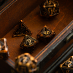 Ancient Dragon Bronze Metal DND Dice Set