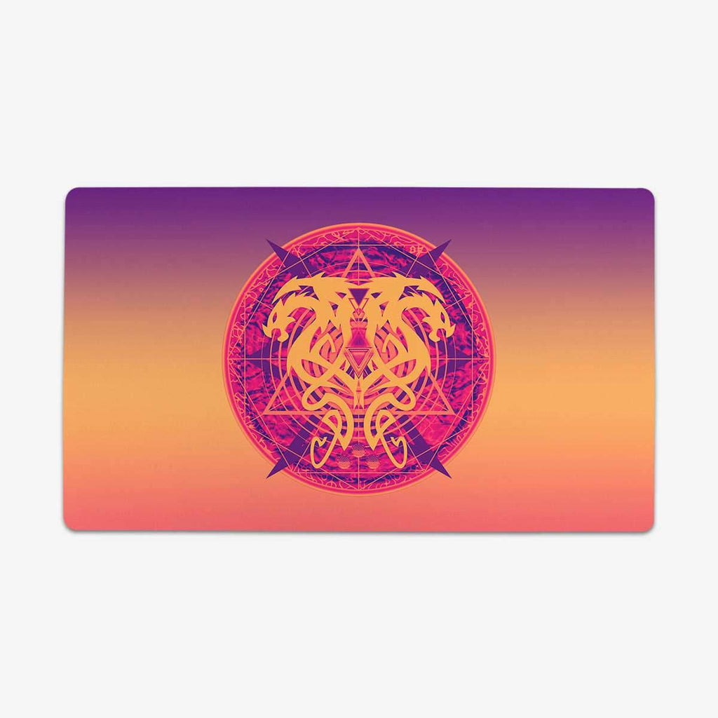 Twin Dragons Tattoo Playmat - Standard Playmat / Gradient / Plain