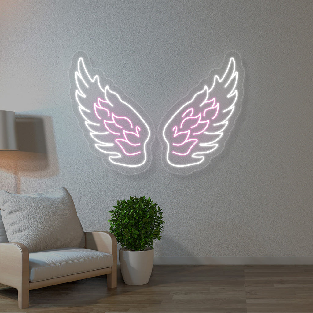 Angel Wings Multicolor Neon Sign