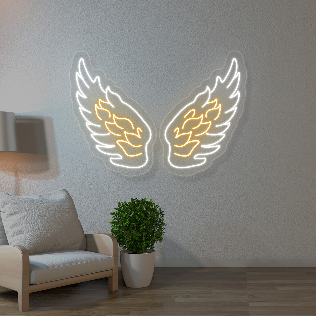 Angel Wings Multicolor Neon Sign