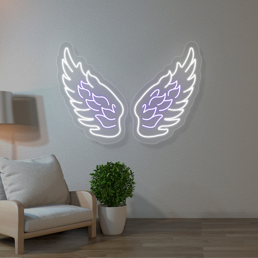 Angel Wings Multicolor Neon Sign